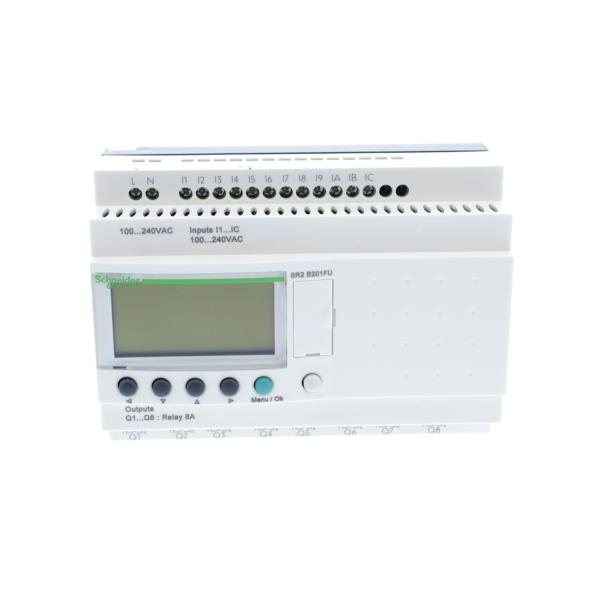 Vignette 2 produit Zelio Logic - relais intelligent compact - 20E/S 100..240Vca - horloge - affi. | Ref : SR2B201FU