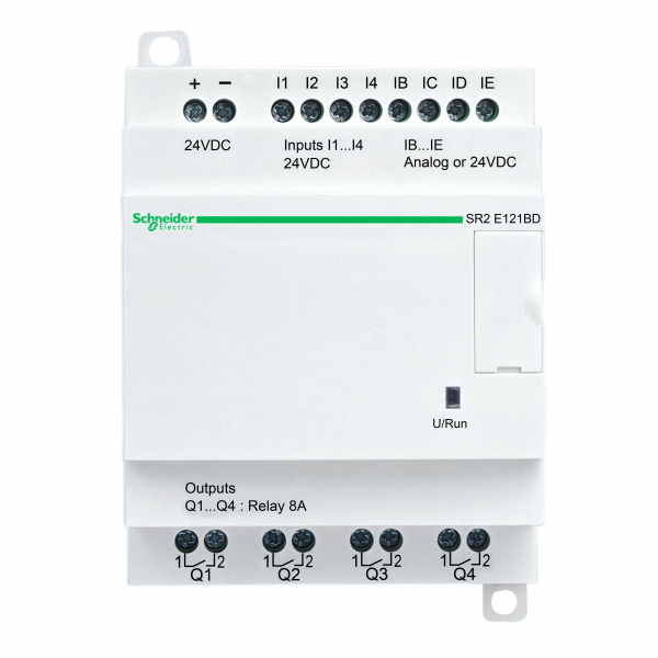Vignette 2 produit Zelio Logic - relais intelligent compact - 12 E/S 24Vcc - horloge - ss affichage | Ref : SR2E121BD
