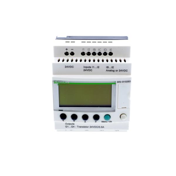 Vignette 2 produit Zelio Logic - relais intelligent modul.- 10 E/S - 24Vcc - horloge - affichage | Ref : SR3B102BD