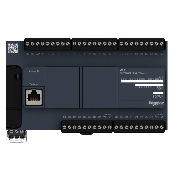 Vignette 2 produit Modicon M221, contrôleur 40E/S PNP, port série, 24VCC | Ref : TM221C40T