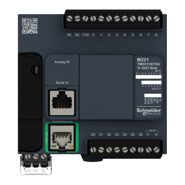 Vignette 2 produit Modicon TM - Controleur m221-16es tr.n pn ethernet | Ref : TM221CE16U