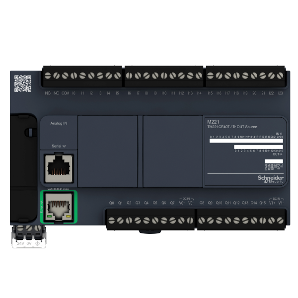 Vignette 2 produit Modicon M221, contrôleur 40E/S PNP, port Ethernet+série, 24VCC | Ref : TM221CE40T