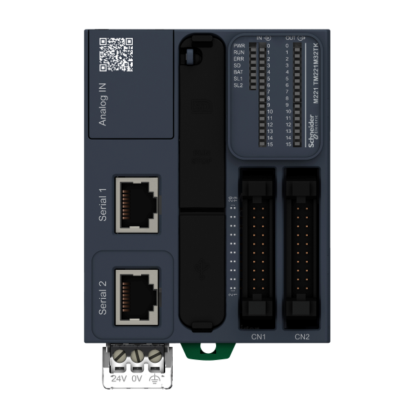 Vignette 2 produit Modicon M221 Book, contrleur 32E/S PNP, 2 ports srie, 24VCC, HE 10 | Ref : TM221M32TK