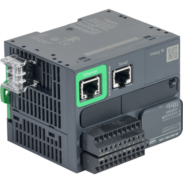 Vignette 2 produit Modicon M221 Book. contrleur 16E/S relais. port Ethernet+srie. 24VCC. vis | Ref : TM221ME16R