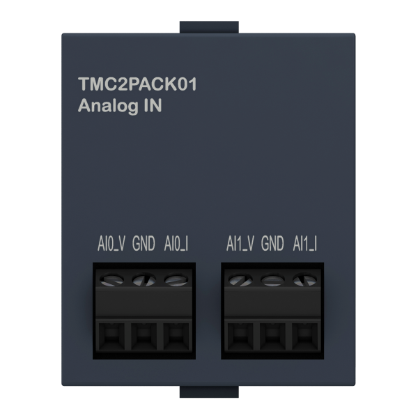 Vignette 2 produit Modicon M221, cartouche application emballage, 2 entres analogiques | Ref : TMC2PACK01