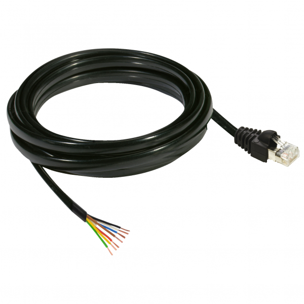 Vignette 2 produit Altivar - câble pour liaison série Modbus - 1xRJ45/fils libres - 3m | Ref : VW3A8306D30
