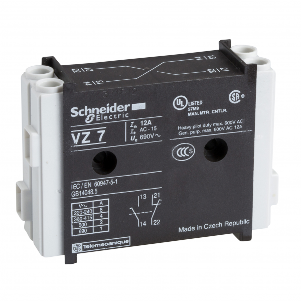Vignette 2 produit TeSys Vario - bloc de contacts - 1F(fermeture retardée) + 1O(ouverture avancée) | Ref : VZ7
