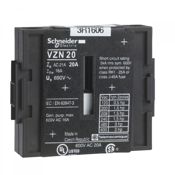 Vignette 2 produit TeSys Mini-Vario - ple principal - 20A - pour VN-20 | Ref : VZN20