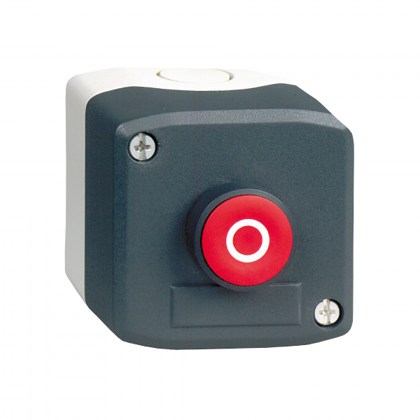 Vignette 2 produit Harmony boite - 1 bouton poussoir rouge affleurant 22 - 1O - O | Ref : XALD112