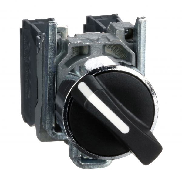 Vignette 2 produit Harmony XB4 - bouton tournant manette - 22 - 2 pos fix - noir - 1O+1F - vis tr | Ref : XB4BD25