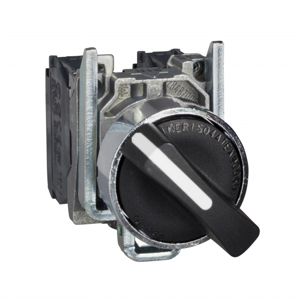 Vignette 2 produit Harmony XB4 - bouton tournant  manette - 22 - 2 pos  rap. - noir - 1F - vis | Ref : XB4BD41