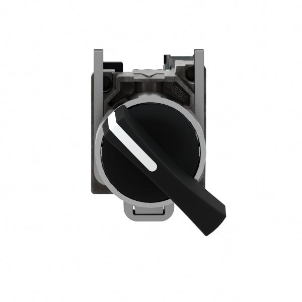 Vignette 2 produit Harmony XB4 - bouton tournant  crosse 22 - 22 - 2 pos fix - noir - 1F - vis | Ref : XB4BJ21