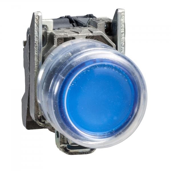 Vignette 2 produit Harmony XB4 - bouton poussoir  impuls - 22 - capuchonn - bleu - 1F - vis tr | Ref : XB4BP61
