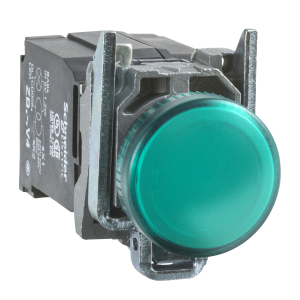 Vignette 2 produit Harmony XB4 - voyant lumineux DEL - 22 - vert - 120V - vis trier | Ref : XB4BVG3