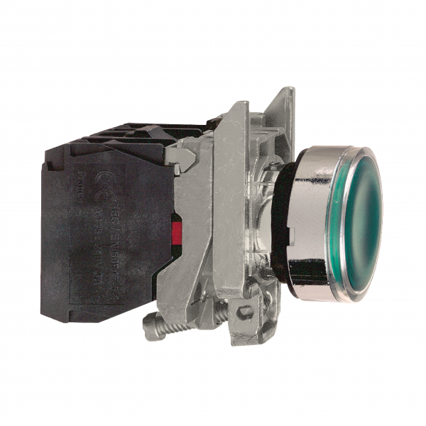 Vignette 2 produit Harmony XB4 - poussoir lumineux LED - 1F+1O - vert - 22 - 230VAC | Ref : XB4BW33M5
