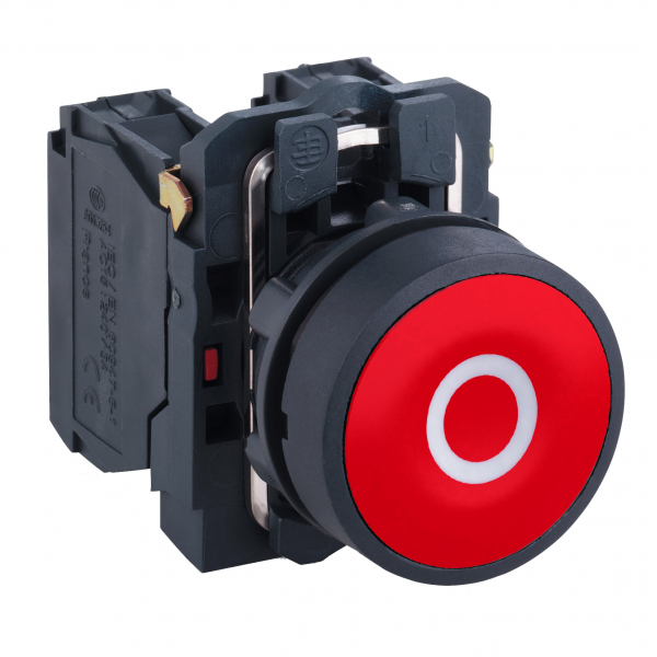 Vignette 2 produit Harmony XB5 - bouton poussoir impulsion - 22 - marqu - rouge - 1O - vis trier | Ref : XB5AA4322