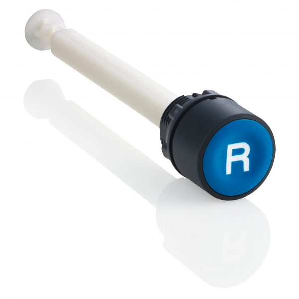 Vignette 2 produit Harmony XB5 - bouton poussoir réarmement - Ø22 - course 17/120mm - marqué - bleu | Ref : XB5AA86102