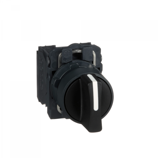 Vignette 2 produit Harmony XB5 - bouton tournant manette - 22 - 3 pos fix - noir - 2F - vis trier | Ref : XB5AD33