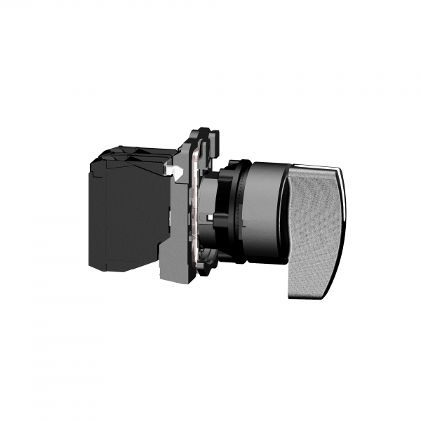 Vignette 2 produit Harmony XB5 - bouton tournant à crosse - Ø22 - 2 pos fix - noir - 1F - vis étr | Ref : XB5AJ21