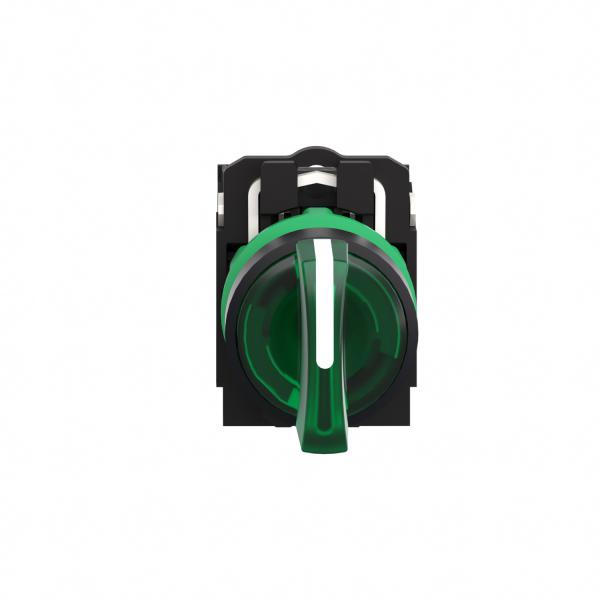 Vignette 2 produit Harmony XB5 - Slecteur lumineux - 3 positions Fixes - Vert - 1O+1F - 24 VCA/CC - LED - IK05 - 10A | Ref : XB5AK133B5   