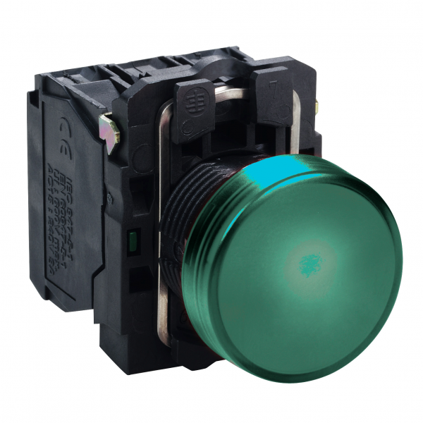 Vignette 2 produit Harmony XB5 - voyant lumineux DEL - 22 - vert - 24V - vis trier | Ref : XB5AVB3
