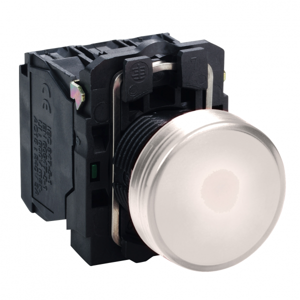 Vignette 2 produit Harmony XB5 - voyant lumineux DEL - Ø22 - blanc - 120V - vis étrier | Ref : XB5AVG1