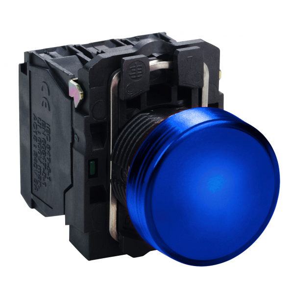 Vignette 2 produit Harmony XB5 - voyant lumineux DEL - 22 - bleu - 120V - vis trier | Ref : XB5AVG6