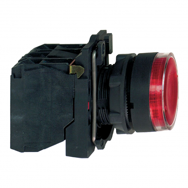 Vignette 2 produit Harmony bt-pous lumineux rouge Ø22 - impulsion - 24V - 1O+1F | Ref : XB5AW34B5
