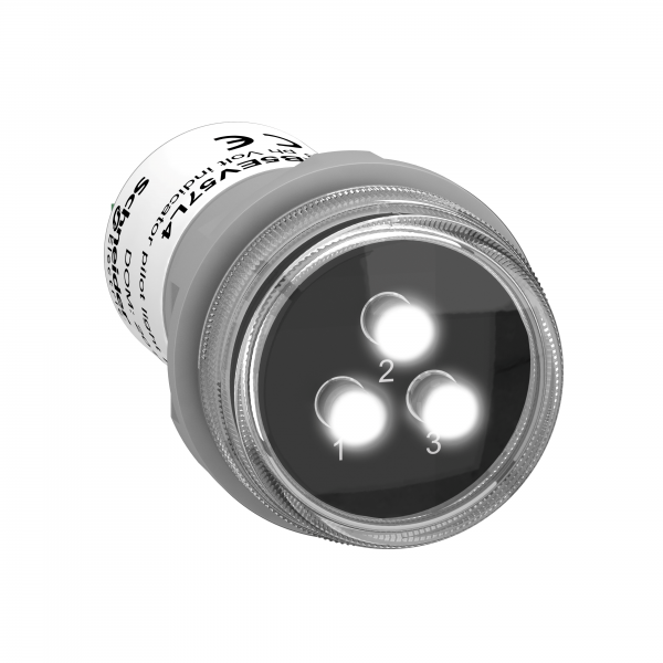 Vignette 2 produit Harmony XB5 - Voyant de prsence 3 phases - LED - blanches - 400VAC | Ref : XB5EV57L4