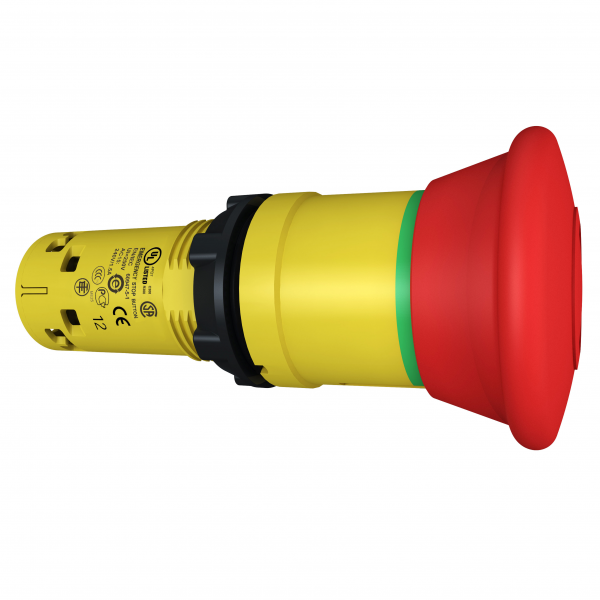 Vignette 2 produit Harmony arrt d'urgence - rouge 40mm - 22 - pousser tirer - 1O+1F | Ref : XB7NT845