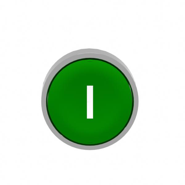 Vignette 2 produit Harmony XB4 - tte bouton poussoir - affleurant - 22 - vert - texte 'I' | Ref : ZB4BA331