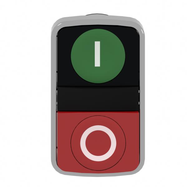 Vignette 2 produit Harmony XB4 - tte bouton double touche - 22 - marqu - vert/rouge | Ref : ZB4BL7341