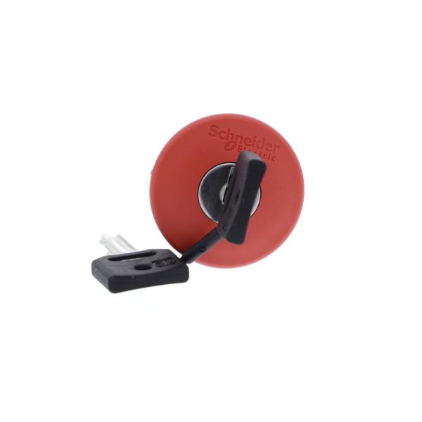 Vignette 2 produit Harmony XB4 - tête bouton arrêt urgence - Ø40 - à clé 455 - rouge | Ref : ZB4BS944