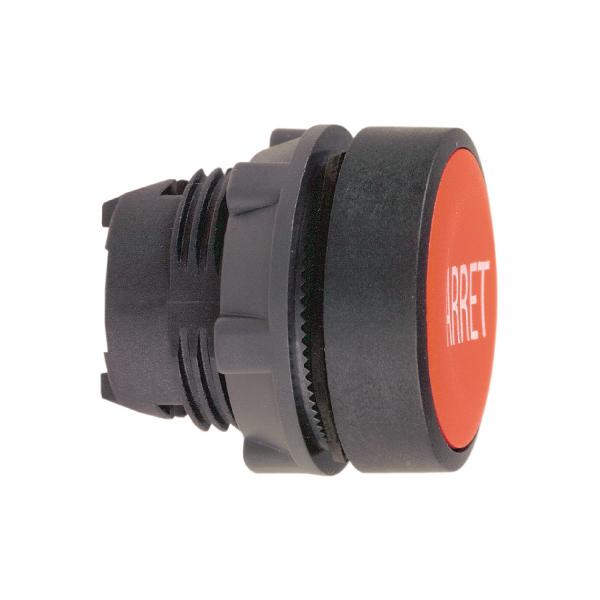 Vignette 2 produit Harmony XB5 - tte bouton poussoir - affleurant - 22 - rouge - texte 'ARRET' | Ref : ZB5AA433