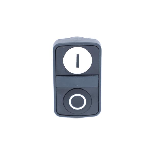 Vignette 2 produit Harmony tte bt-pous double touche - 22 - blanc + noir - E - S - IP66, IP69 K | Ref : ZB5AA7121