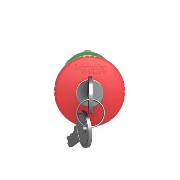Vignette 2 produit Harmony tte de arrt d'urgence  40 - dverrouillage par cl- 22 - rouge | Ref : ZB5AS944
