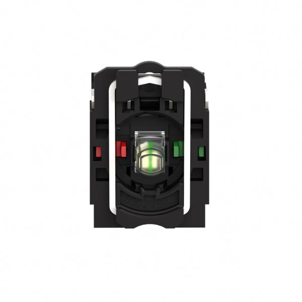 Vignette 2 produit Harmony corps de bouton lumineux - 22 - blanc LED intgre 1O+1F | Ref : ZB5AW0B15