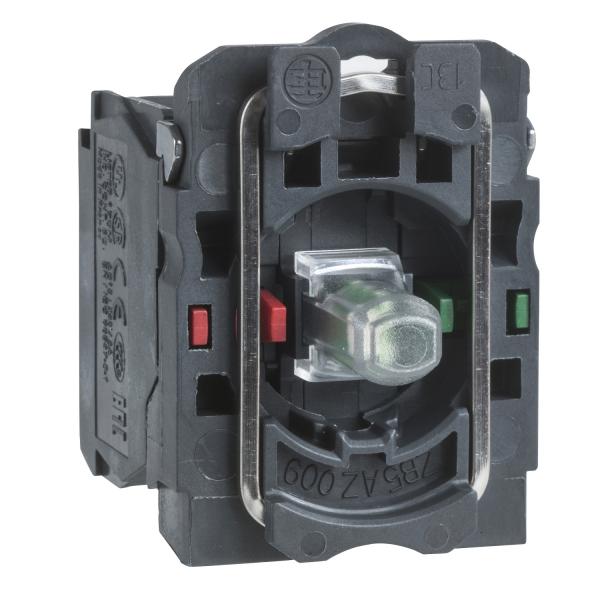 Vignette 2 produit Harmony corps de bouton lumineux - 22 - blanc LED intgre 1O+1F | Ref : ZB5AW0M15