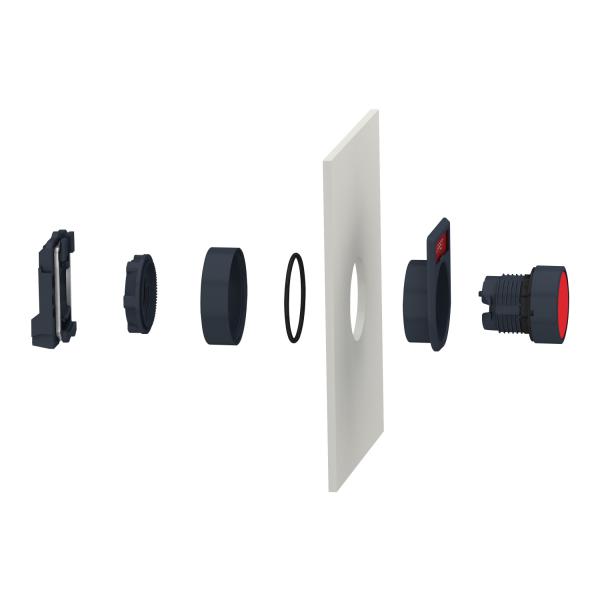 Vignette 2 produit Harmony XB5 - kit de montage - pr lgende 8x27 - pour BP lum. et bouton tournant | Ref : ZB5AZ023