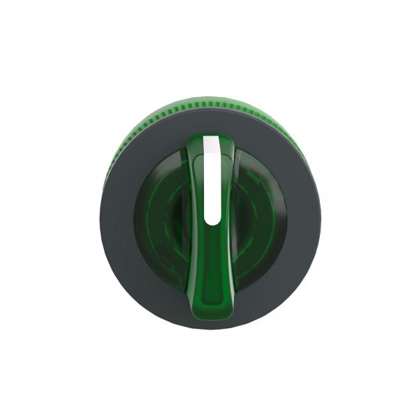 Vignette 2 produit Harmony XB5 - tte bouton  manette lumineux - flush - 3 pos fix - vert | Ref : ZB5FK1333