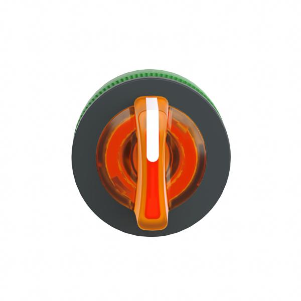 Vignette 2 produit Harmony XB5 - tte bouton  manette lumineux - flush - 3 pos fix - orange | Ref : ZB5FK1353