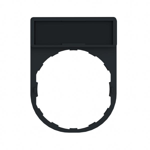 Vignette 2 produit Harmony - porte-tiquette plate 30x40 - plastique noir - avec tiq 8x27 - vierge | Ref : ZBY2101