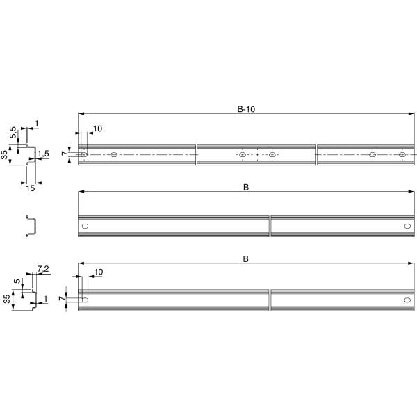 Vignette 3 produit Ref : NSYMD33 | Spacial S3X - chssis DIN symtrique - H300xL300mm - 4 rails profils