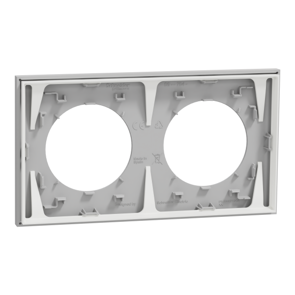 Vignette 3 produit Ref : S901704 | New Odace  - plaque de finition 2 postes - couleur Gris galet