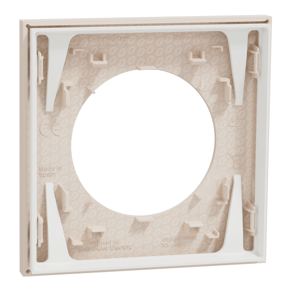 Vignette 3 produit Ref : S902702 | New Odace  - plaque de finition 1 poste - couleur Beige sable