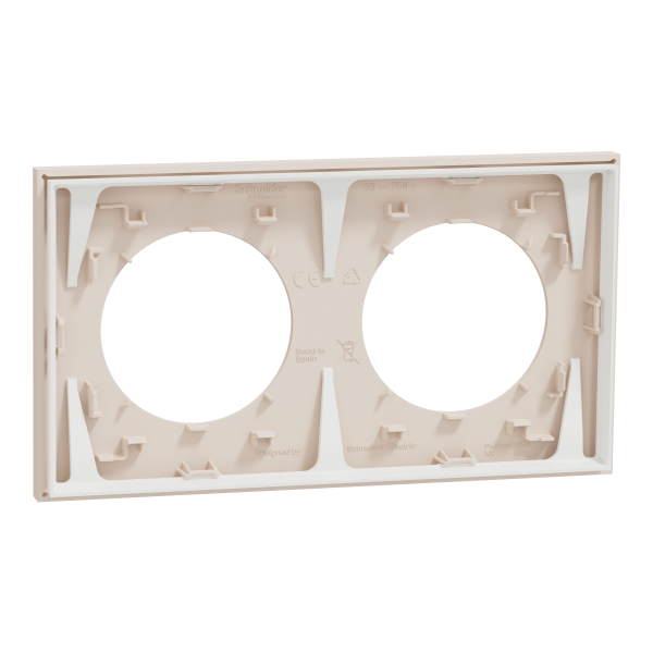 Vignette 3 produit Ref : S902704 | New Odace  - plaque de finition 2 postes - couleur Beige sable