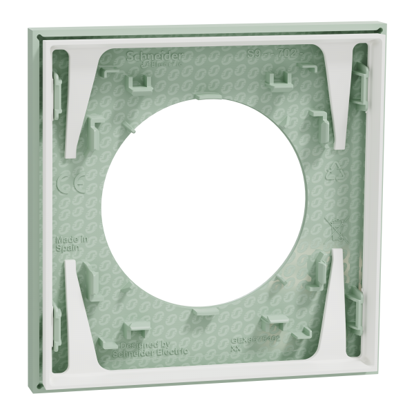 Vignette 3 produit Ref : S903702 | New Odace  - plaque de finition 1 poste - couleur Vert jade