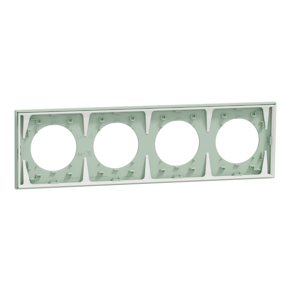 Vignette 3 produit Ref : S903708 | New Odace  - plaque de finition 4 postes - couleur Vert jade