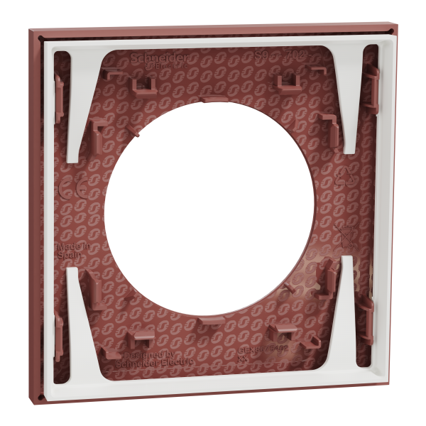 Vignette 3 produit Ref : S905702 | New Odace  - plaque de finition 1 poste - couleur Rose grenat