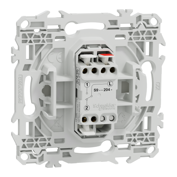 Vignette 3 produit Ref : S920204 | New Odace  - va-et-vient ou poussoir - 10AX - blanc craie